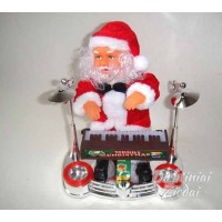 N1140 Kalėdų senelis kėdėje groja, dainuoja, linguoja