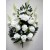 Puokštė rožių su frezijomis plokščia, balta sp., G1980