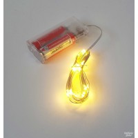 LED laidelis su baterijomis, gelsva sp., 30 LED, 3 m., N212811