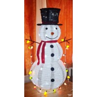 Sniego senis , 120 cm, su Led lemputėmis ir Led girlianda, susirenka, N012008