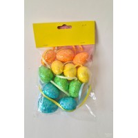 Dekoratyviniai spalvoti kiaušiniai pakabinami 12 vnt, G1286
