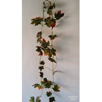 G7057 Lapų girlianda (gebenė, pelargonija su baltu, pelargonija žalia, vynuogė) 2,2 m