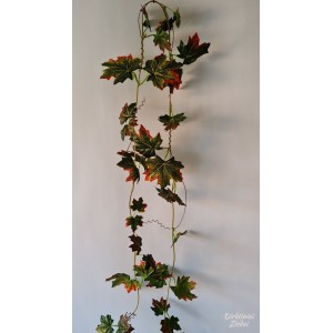 G7057 Lapų girlianda (gebenė, pelargonija su baltu, pelargonija žalia, vynuogė) 2,2 m
