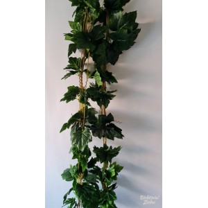 G7057 Lapų girlianda (gebenė, pelargonija su baltu, pelargonija žalia, vynuogė) 2,2 m
