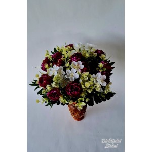 Bijūnų puokštė 18 šakų, violetinė sp., G501601