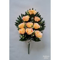 Puokštė rožių  plokščia 7 ž., persikinė sp., G5027